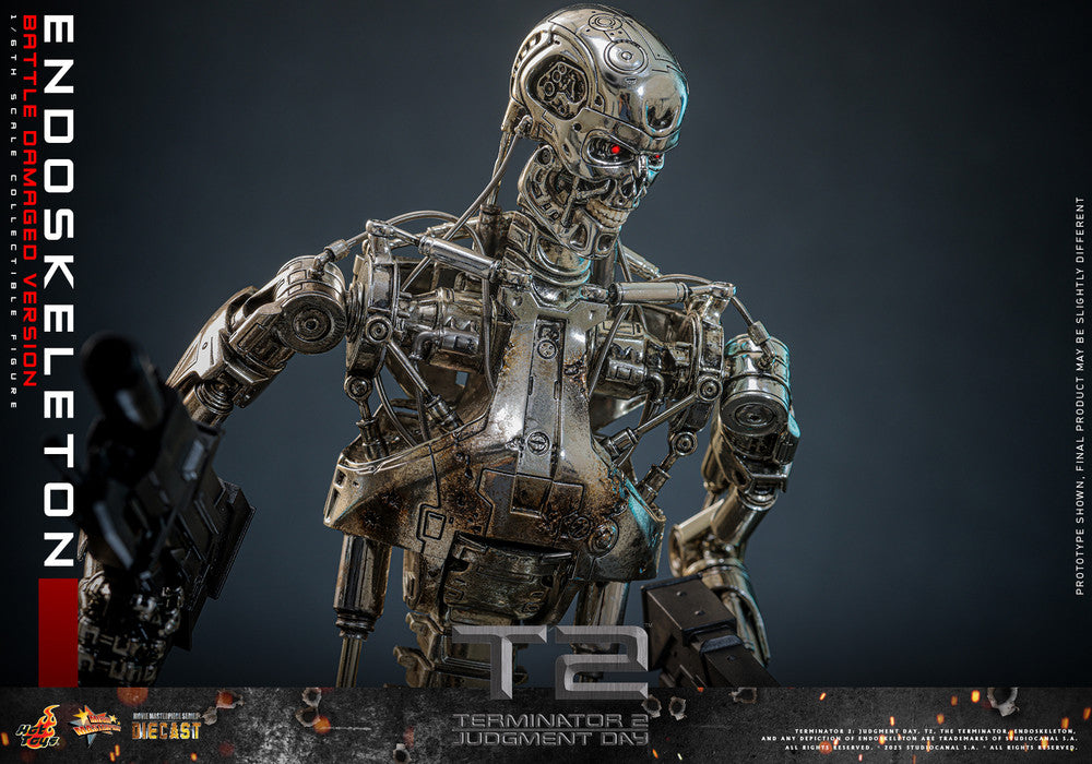 Preventa Figura Endoskeleton (Battle Damaged Version) (DIECAST) - Terminator 2: Judgment Day marca Hot Toys MMS840D77 escala 1/6