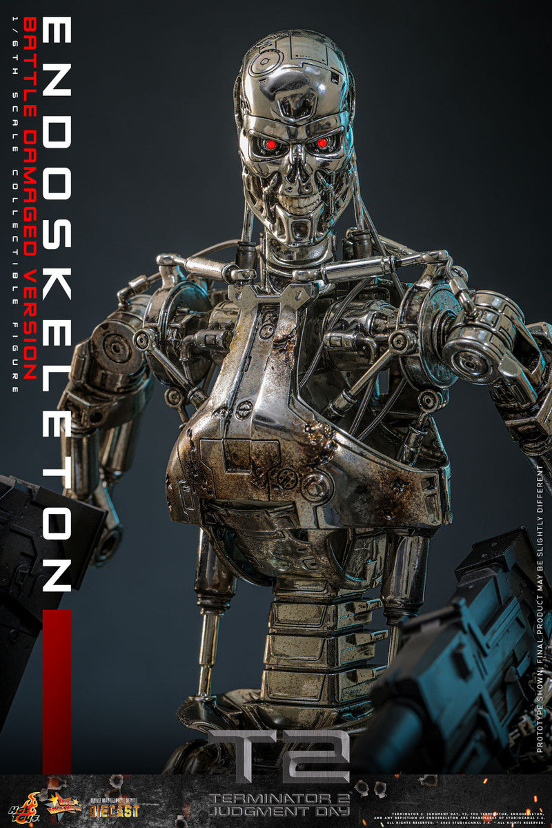 Preventa Figura Endoskeleton (Battle Damaged Version) (DIECAST) - Terminator 2: Judgment Day marca Hot Toys MMS840D77 escala 1/6