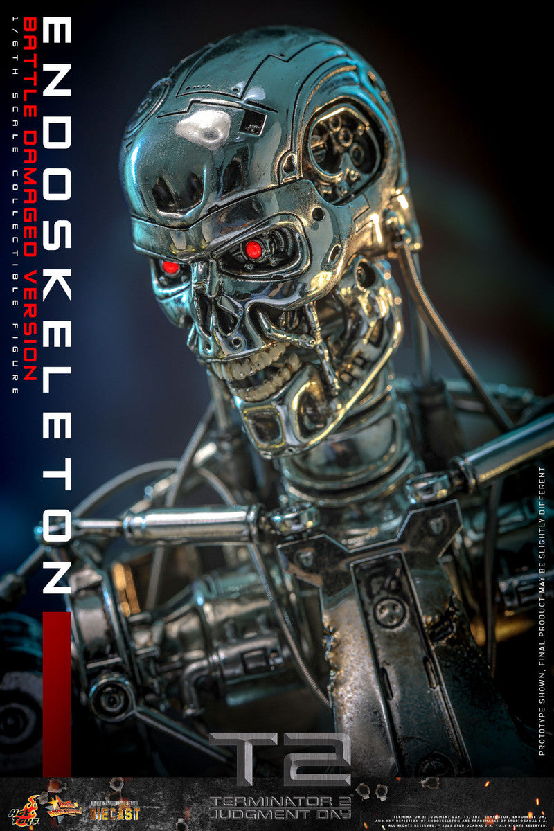 Preventa Figura Endoskeleton (Battle Damaged Version) (DIECAST) - Terminator 2: Judgment Day marca Hot Toys MMS840D77 escala 1/6