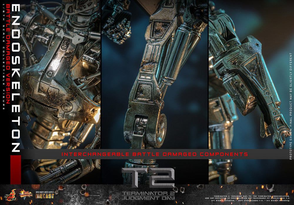 Preventa Figura Endoskeleton (Battle Damaged Version) (DIECAST) - Terminator 2: Judgment Day marca Hot Toys MMS840D77 escala 1/6
