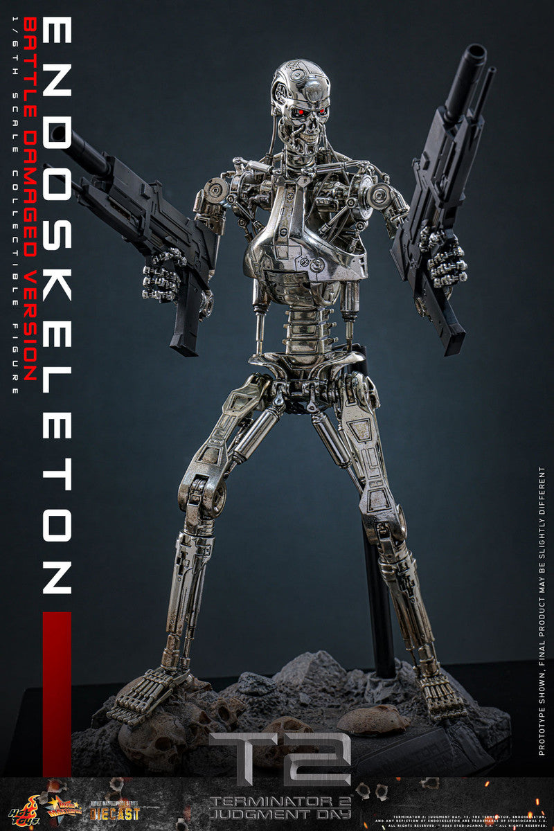 Preventa Figura Endoskeleton (Battle Damaged Version) (DIECAST) - Terminator 2: Judgment Day marca Hot Toys MMS840D77 escala 1/6