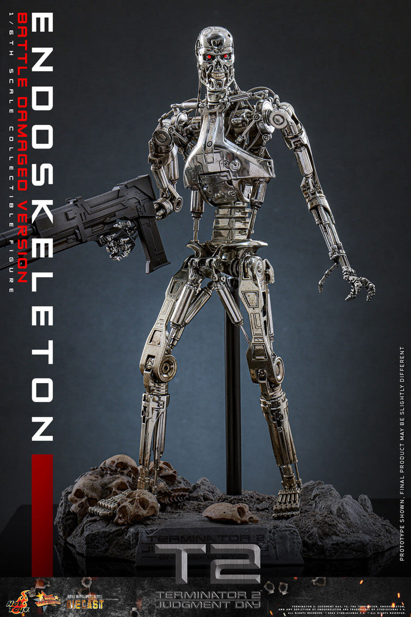 Preventa Figura Endoskeleton (Battle Damaged Version) (DIECAST) - Terminator 2: Judgment Day marca Hot Toys MMS840D77 escala 1/6