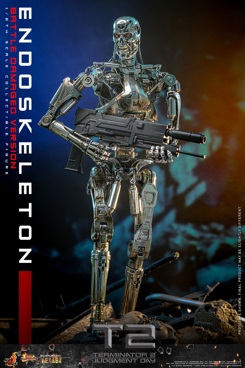 Preventa Figura Endoskeleton (Battle Damaged Version) (DIECAST) - Terminator 2: Judgment Day marca Hot Toys MMS840D77 escala 1/6