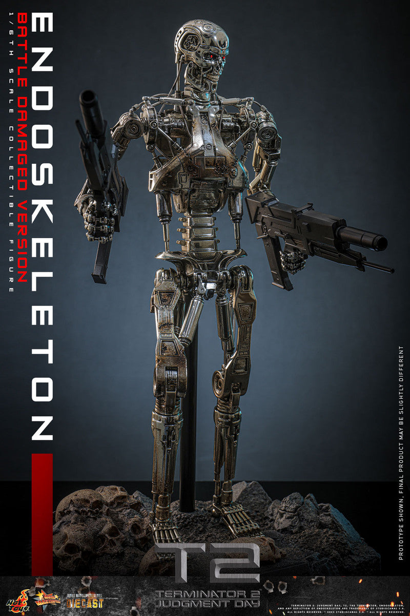 Preventa Figura Endoskeleton (Battle Damaged Version) (DIECAST) - Terminator 2: Judgment Day marca Hot Toys MMS840D77 escala 1/6