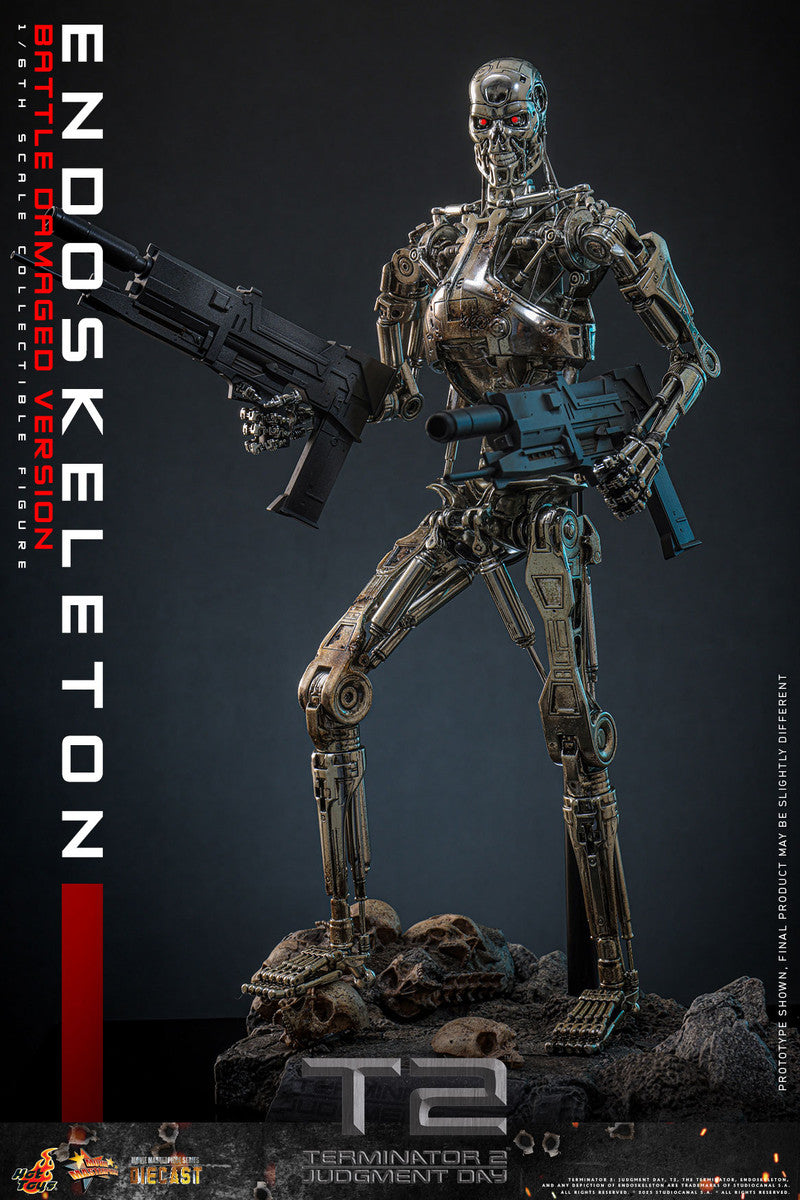 Preventa Figura Endoskeleton (Battle Damaged Version) (DIECAST) - Terminator 2: Judgment Day marca Hot Toys MMS840D77 escala 1/6