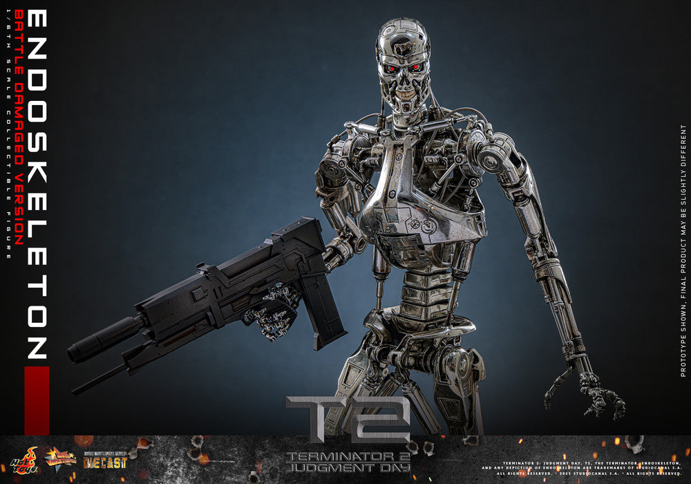 Preventa Figura Endoskeleton (Battle Damaged Version) (DIECAST) - Terminator 2: Judgment Day marca Hot Toys MMS840D77 escala 1/6
