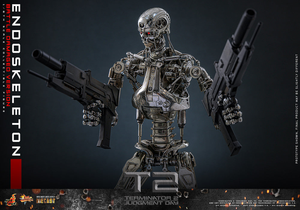 Preventa Figura Endoskeleton (Battle Damaged Version) (DIECAST) - Terminator 2: Judgment Day marca Hot Toys MMS840D77 escala 1/6