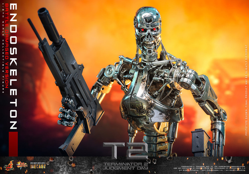Preventa Figura Endoskeleton (Battle Damaged Version) (DIECAST) - Terminator 2: Judgment Day marca Hot Toys MMS840D77 escala 1/6