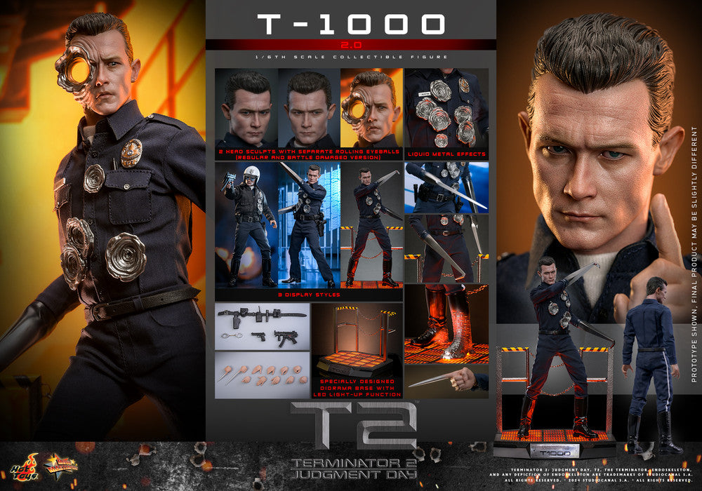 Preventa Figura T-1000 (2.0) - Terminator 2: Judgment Day marca Hot Toys MMS774 escala 1/6