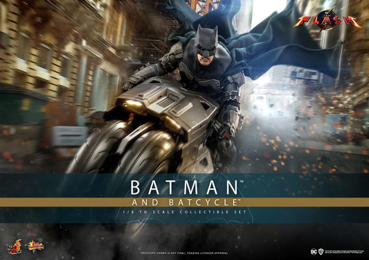 Preventa Figura BATMAN con Batcycle - The Flash marca Hot Toys MMS705 escala 1/6