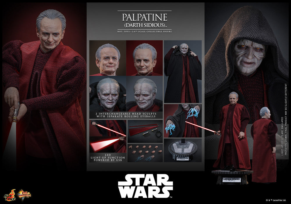 Preventa Figura Palpatine (Darth Sidious) - Star Wars: Episode III Revenge of the Sith marca Hot Toys MMS805 escala 1/6