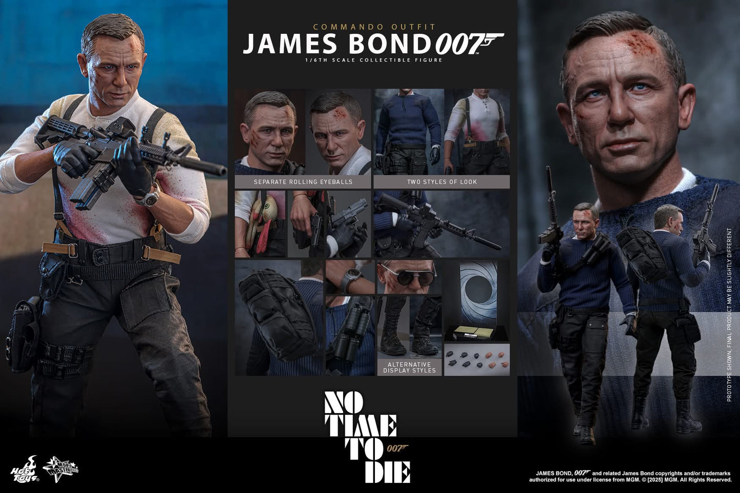 Preventa Figura James Bond (Commando Outfit) - No Time To Die marca Hot Toys MMS804 escala 1/6