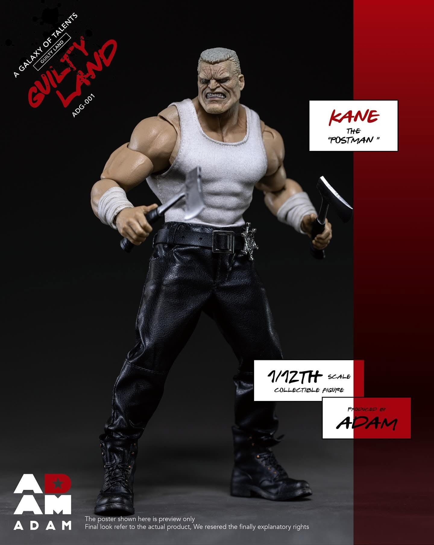 Preventa Figura KANE The "POSTMAN" - Guilty Land marca ADAM ADG-001 escala pequeña 1/12