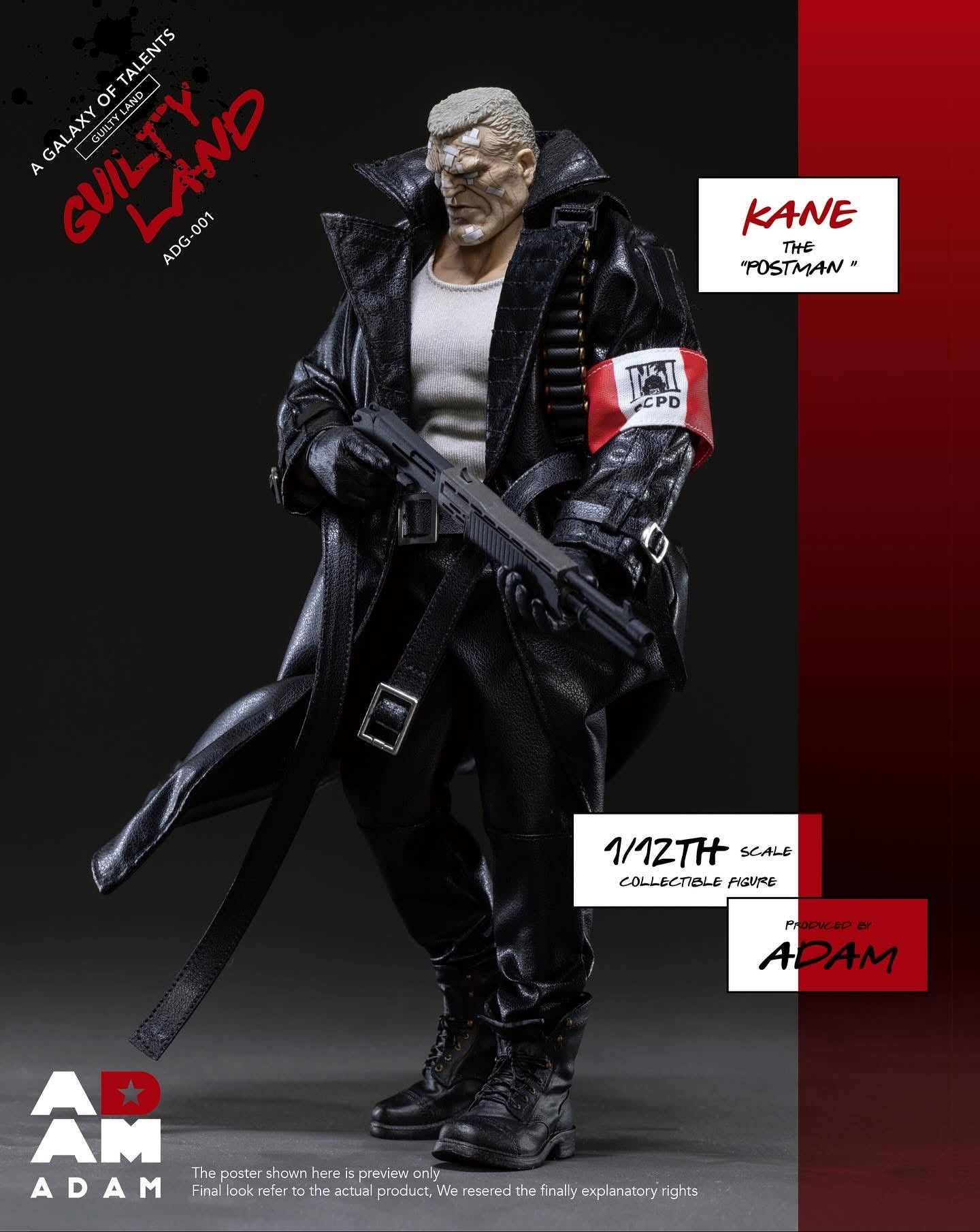 Preventa Figura KANE The "POSTMAN" - Guilty Land marca ADAM ADG-001 escala pequeña 1/12
