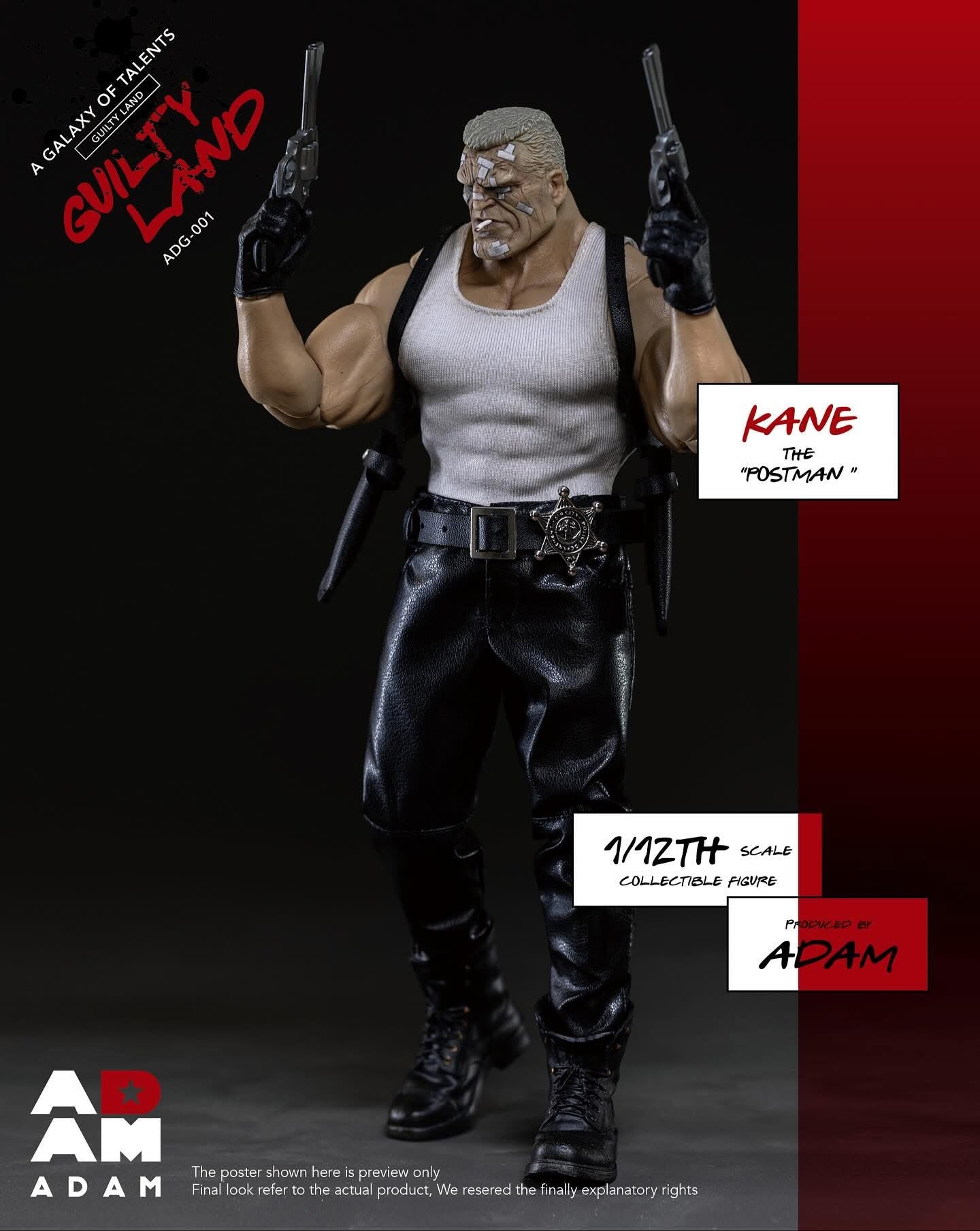 Preventa Figura KANE The "POSTMAN" - Guilty Land marca ADAM ADG-001 escala pequeña 1/12