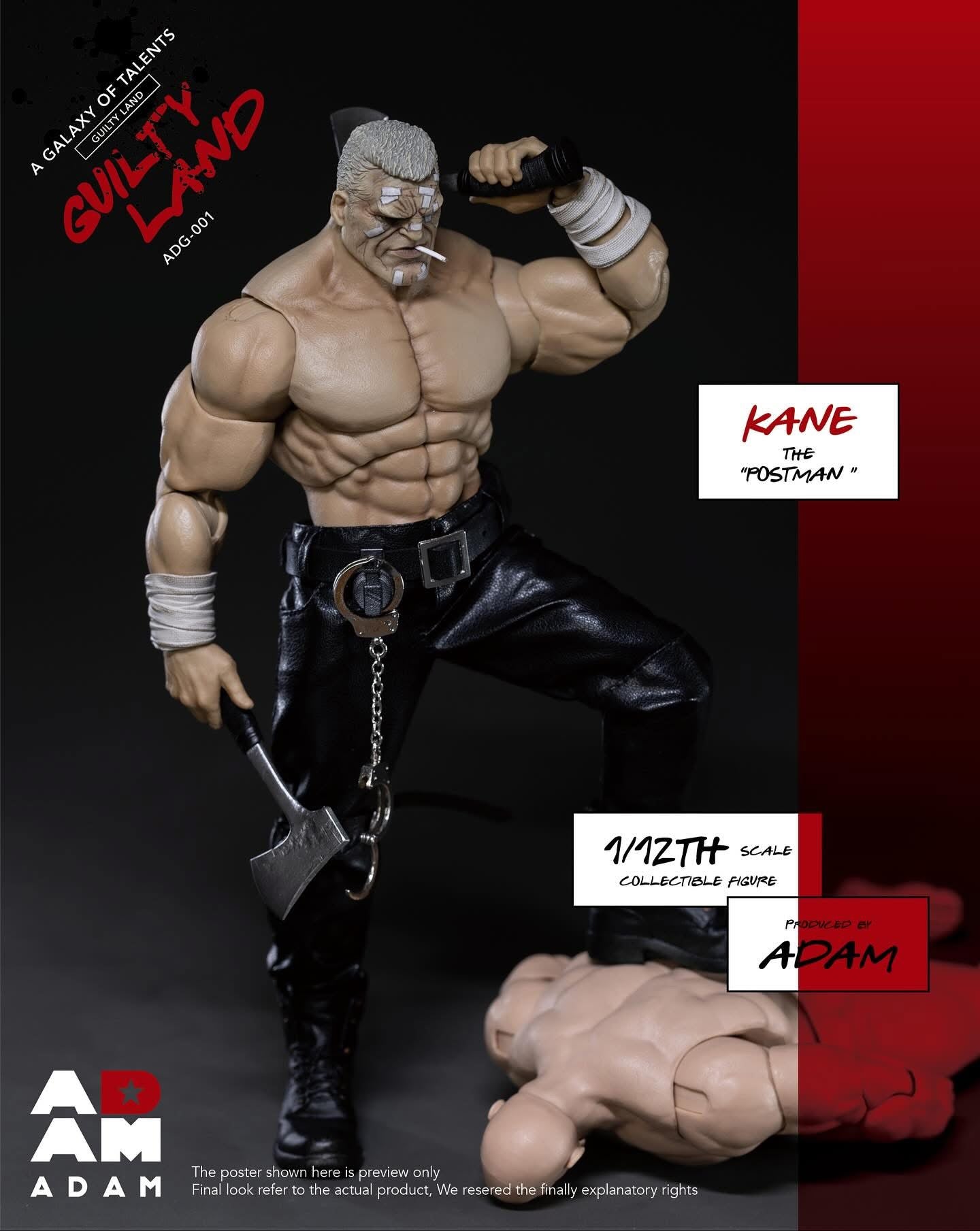 Preventa Figura KANE The "POSTMAN" - Guilty Land marca ADAM ADG-001 escala pequeña 1/12