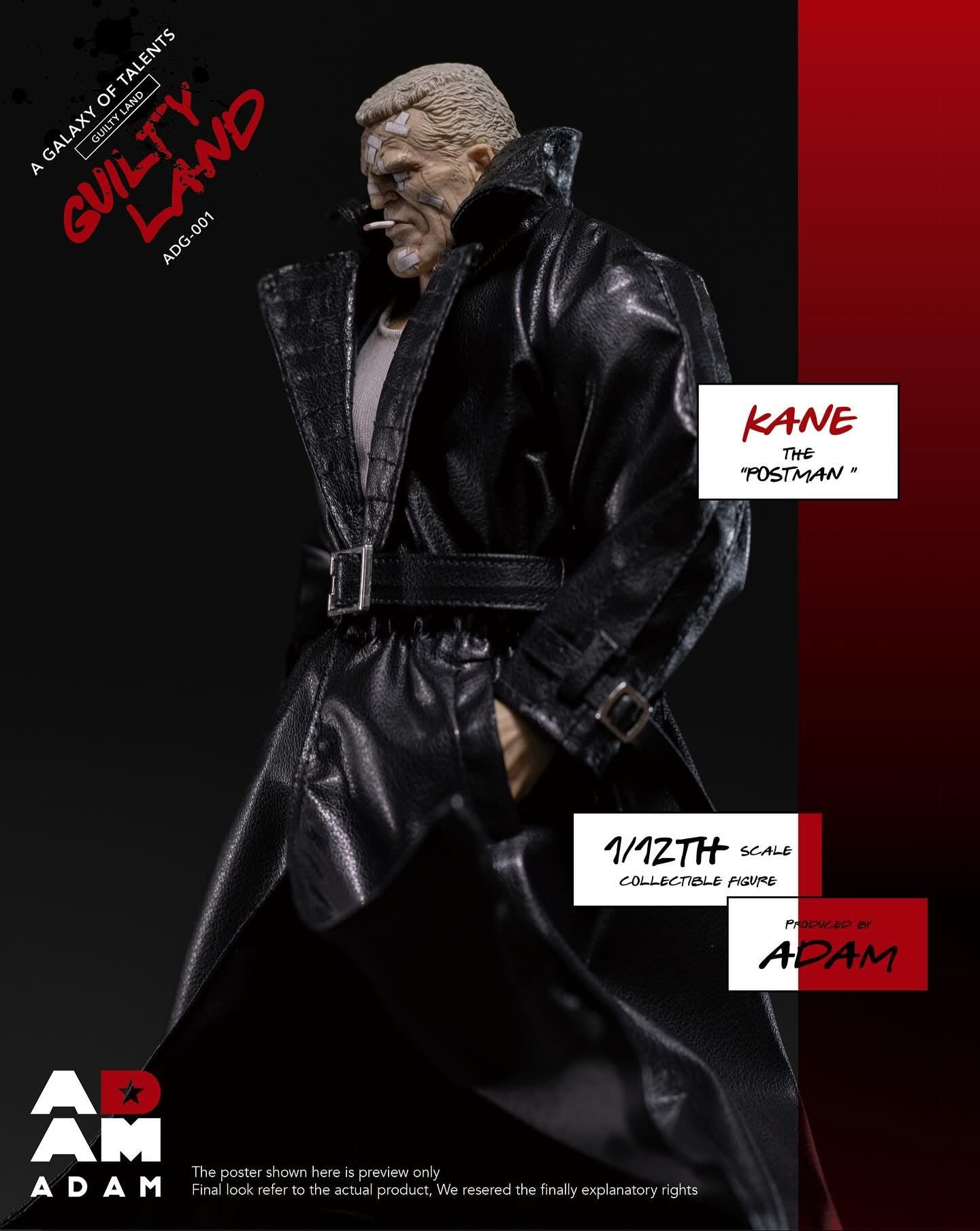 Preventa Figura KANE The "POSTMAN" - Guilty Land marca ADAM ADG-001 escala pequeña 1/12