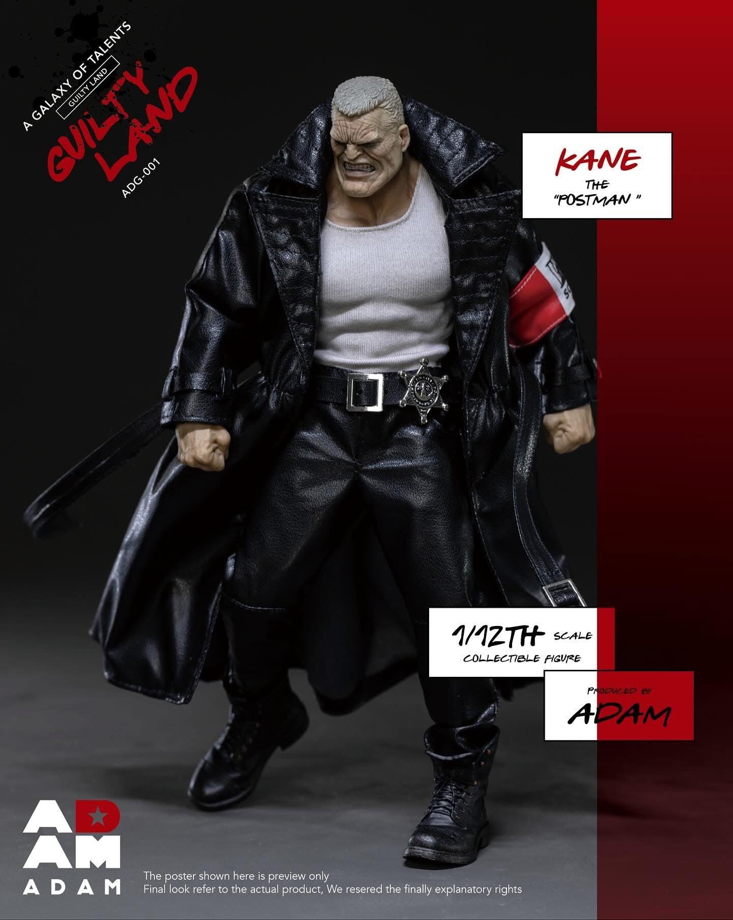 Preventa Figura KANE The "POSTMAN" - Guilty Land marca ADAM ADG-001 escala pequeña 1/12