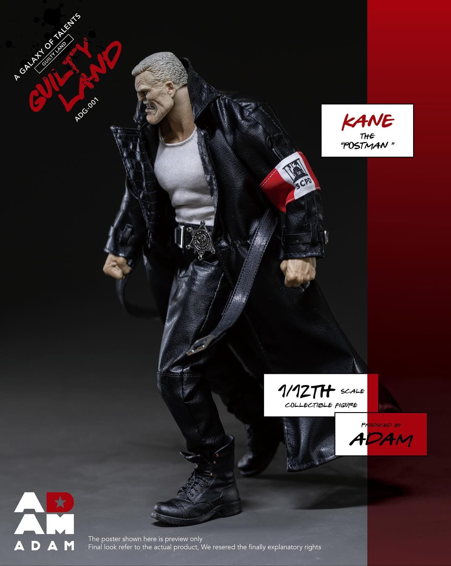 Preventa Figura KANE The "POSTMAN" - Guilty Land marca ADAM ADG-001 escala pequeña 1/12