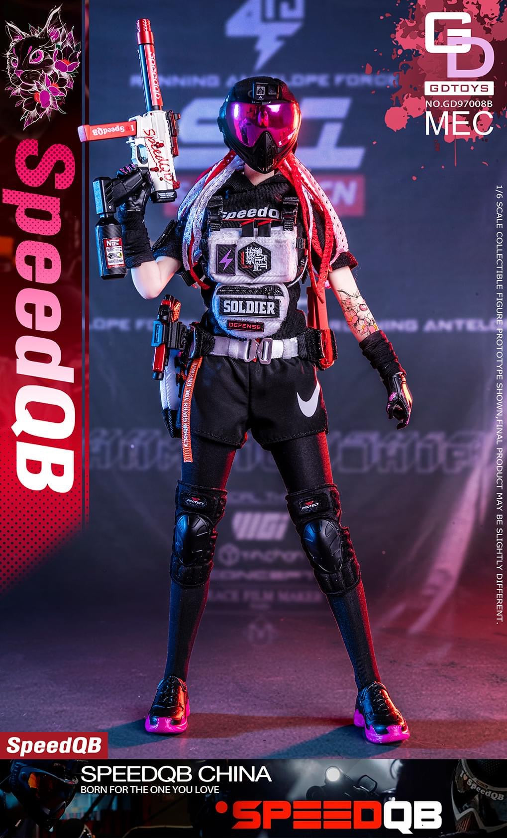 Preventa Figura SpeedQB Girl marca GDTOYS GD97008B escala 1/6