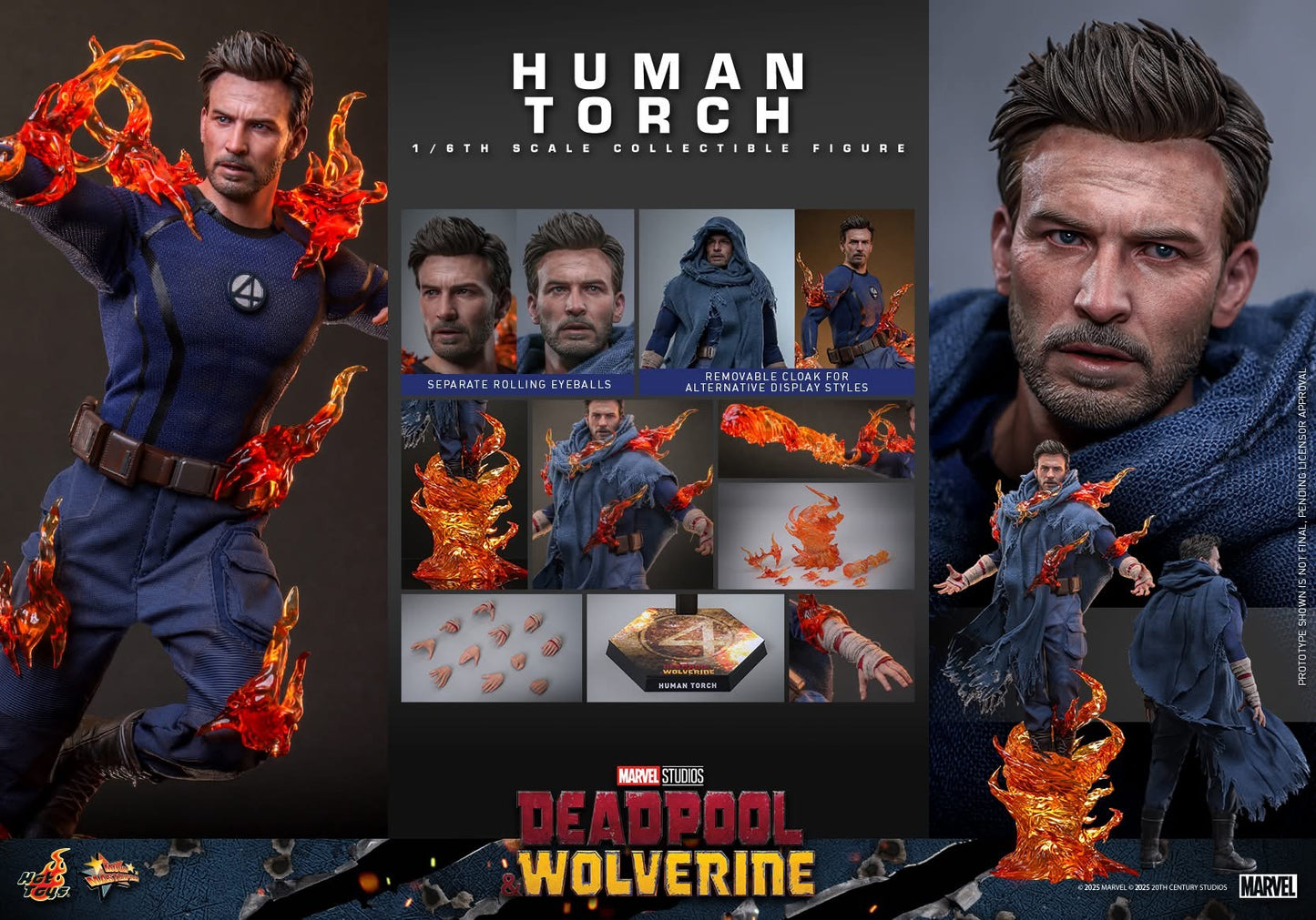 Preventa Figura Human Torch - Deadpool & Wolverine marca Hot Toys MMS789 escala 1/6