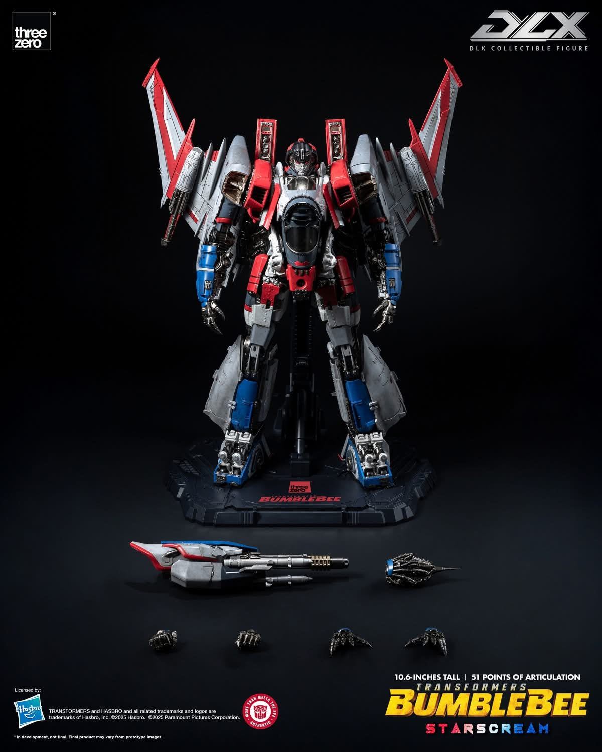 Preventa Figura DLX Starscream – Transformers Bumblebee marca Threezero 3Z09430 (27 cm)
