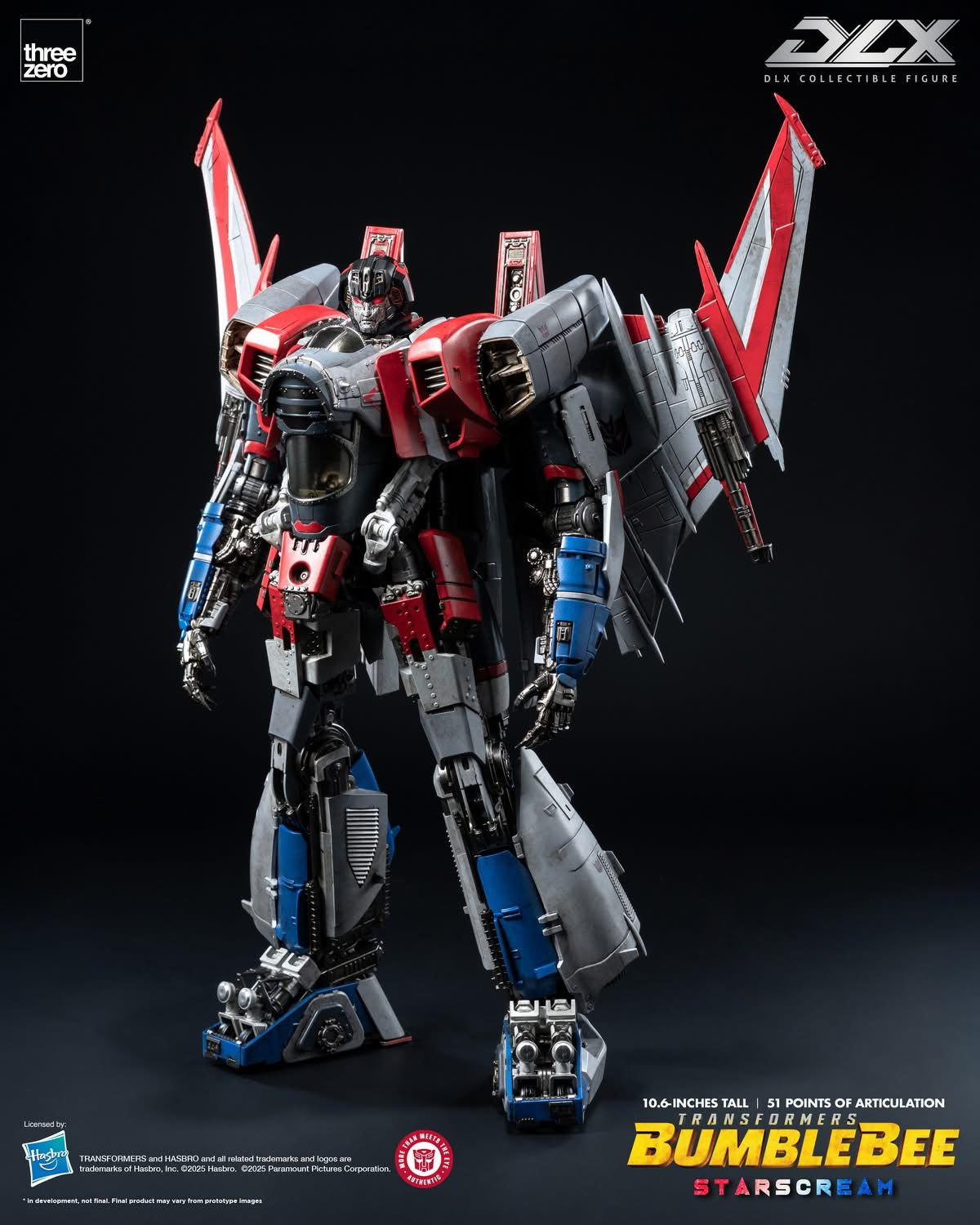 Preventa Figura DLX Starscream – Transformers Bumblebee marca Threezero 3Z09430 (27 cm)