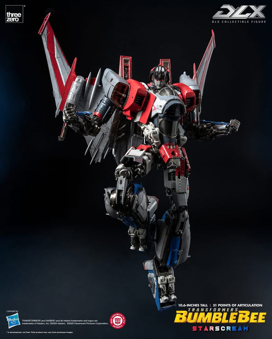 Preventa Figura DLX Starscream – Transformers Bumblebee marca Threezero 3Z09430 (27 cm)