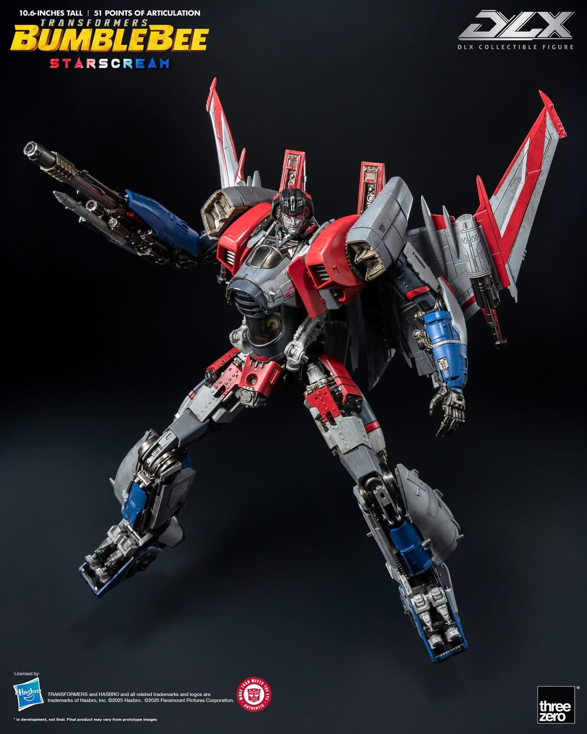 Preventa Figura DLX Starscream – Transformers Bumblebee marca Threezero 3Z09430 (27 cm)