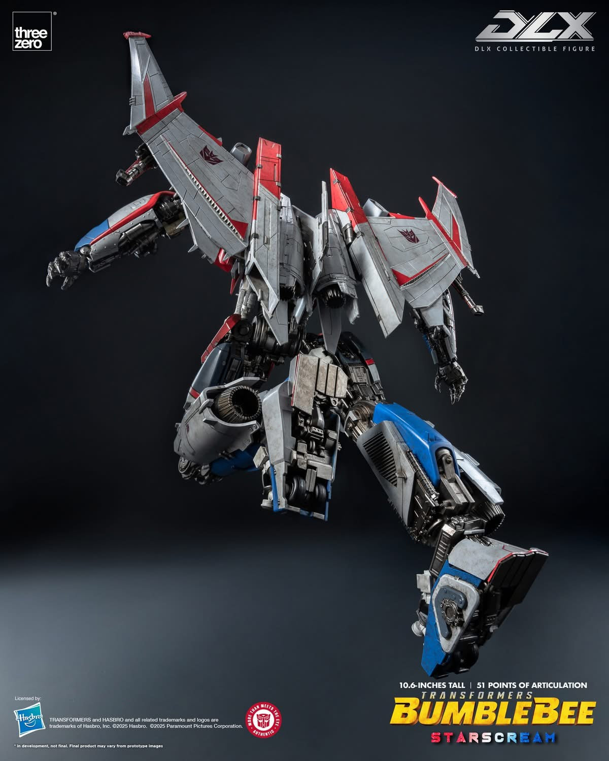 Preventa Figura DLX Starscream – Transformers Bumblebee marca Threezero 3Z09430 (27 cm)