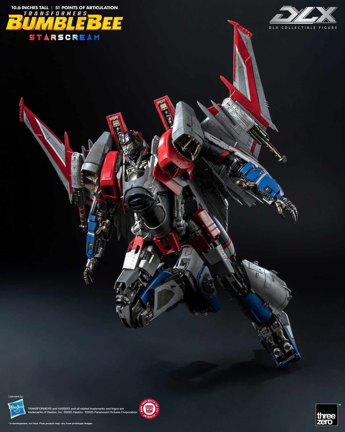 Preventa Figura DLX Starscream – Transformers Bumblebee marca Threezero 3Z09430 (27 cm)