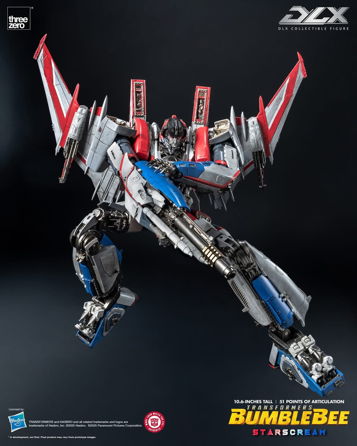 Preventa Figura DLX Starscream – Transformers Bumblebee marca Threezero 3Z09430 (27 cm)