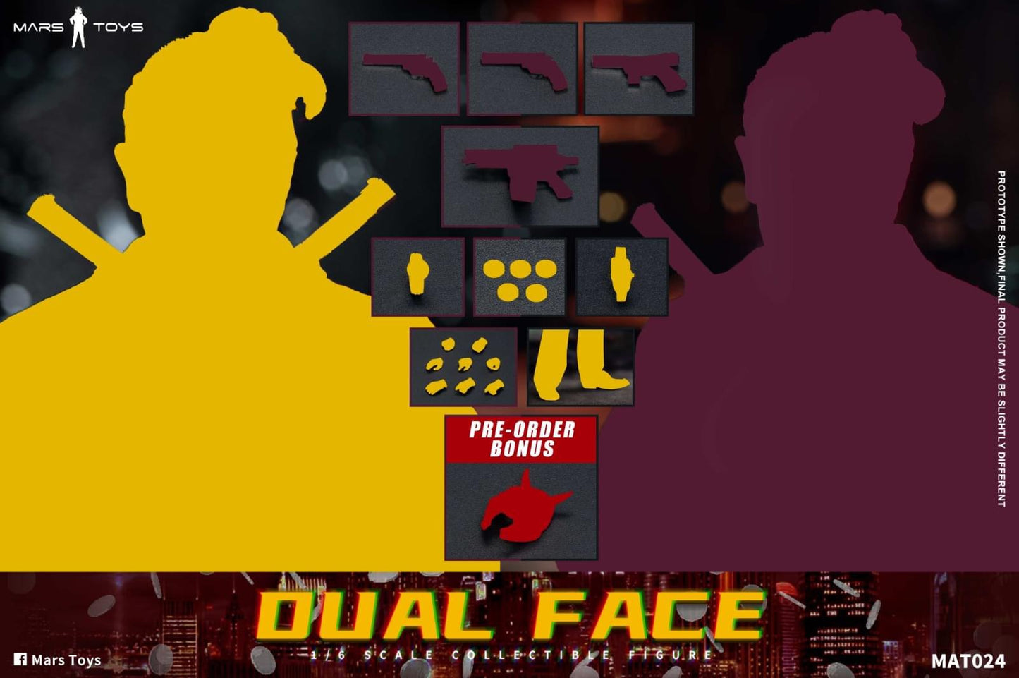 Pedido Figura Dual Face marca Mars Toys MAT024 escala 1/6