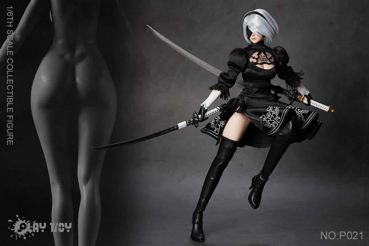 Segundo pago Figura Cosplay Robot Girl marca Play Toy P021 escala 1/6