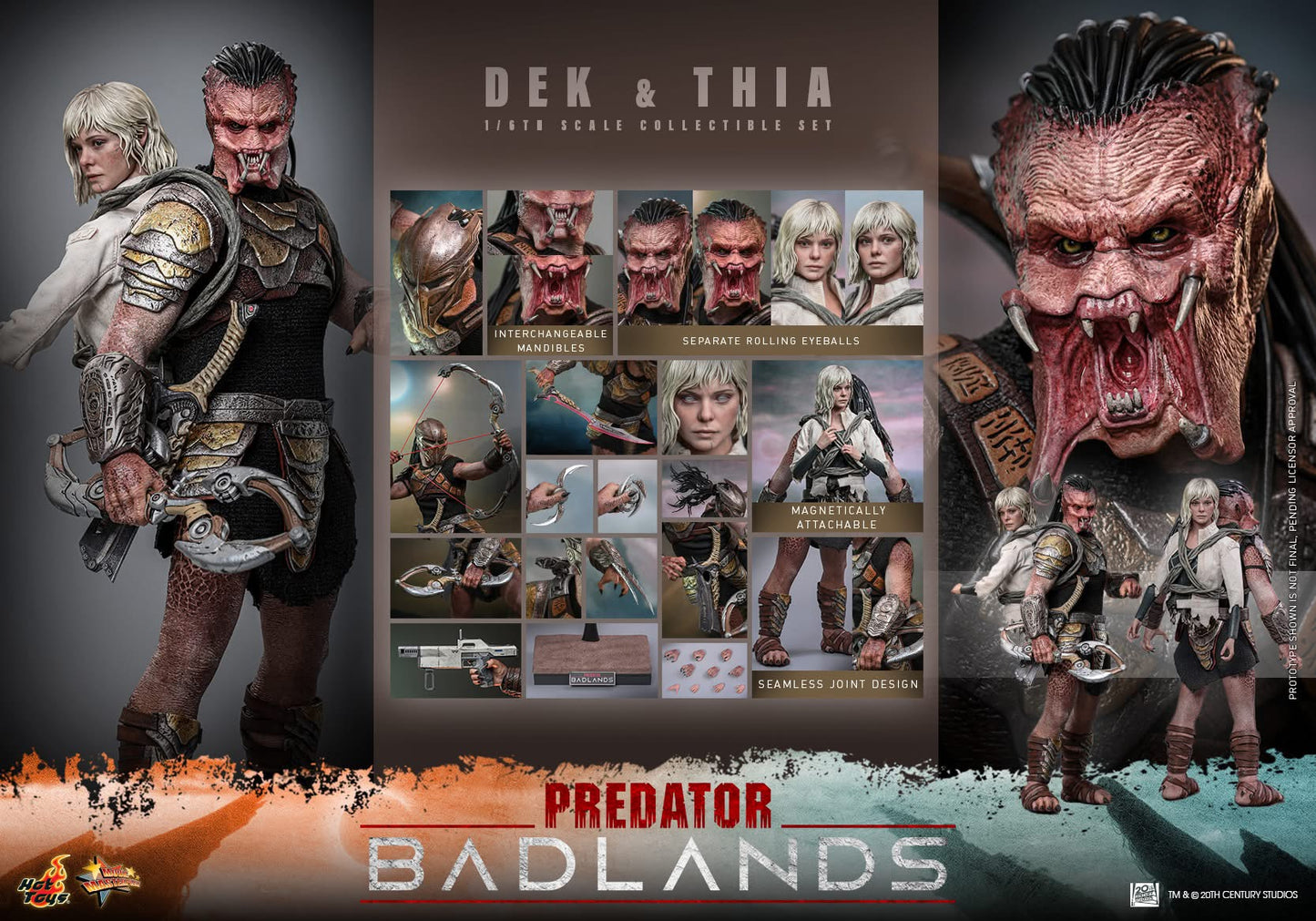 Preventa Figuras Dek & Thia - Predator: Badlands marca Hot Toys MMS850 escala 1/6