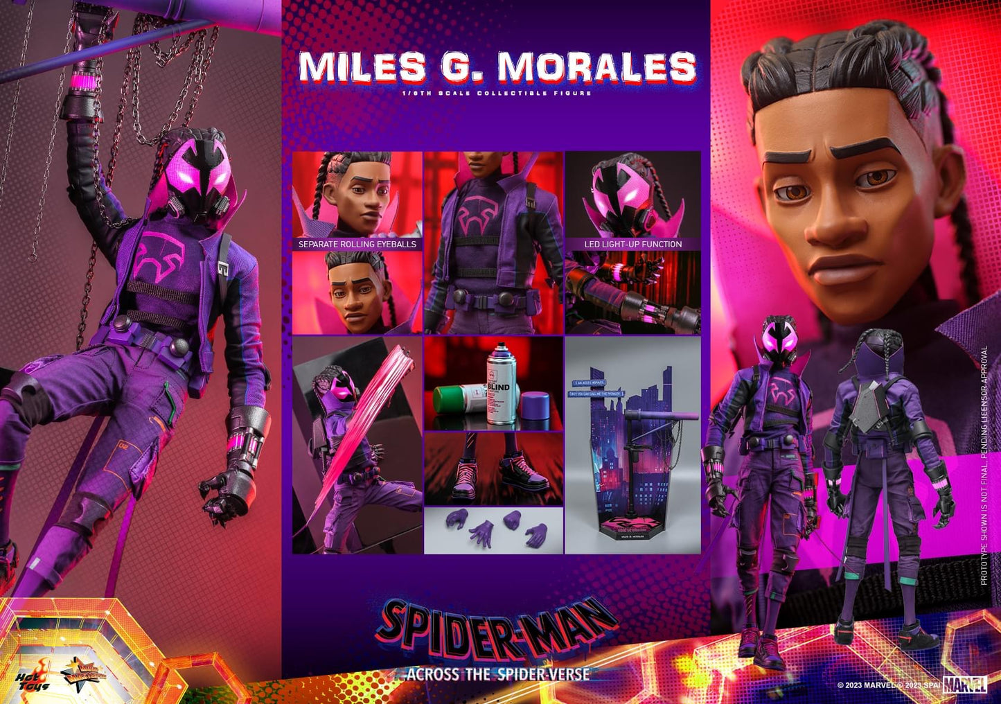 Pedido Figura MILES G. MORALES - Spider-Man: Across the Spider-Verse marca Hot Toys MMS725 escala 1/6