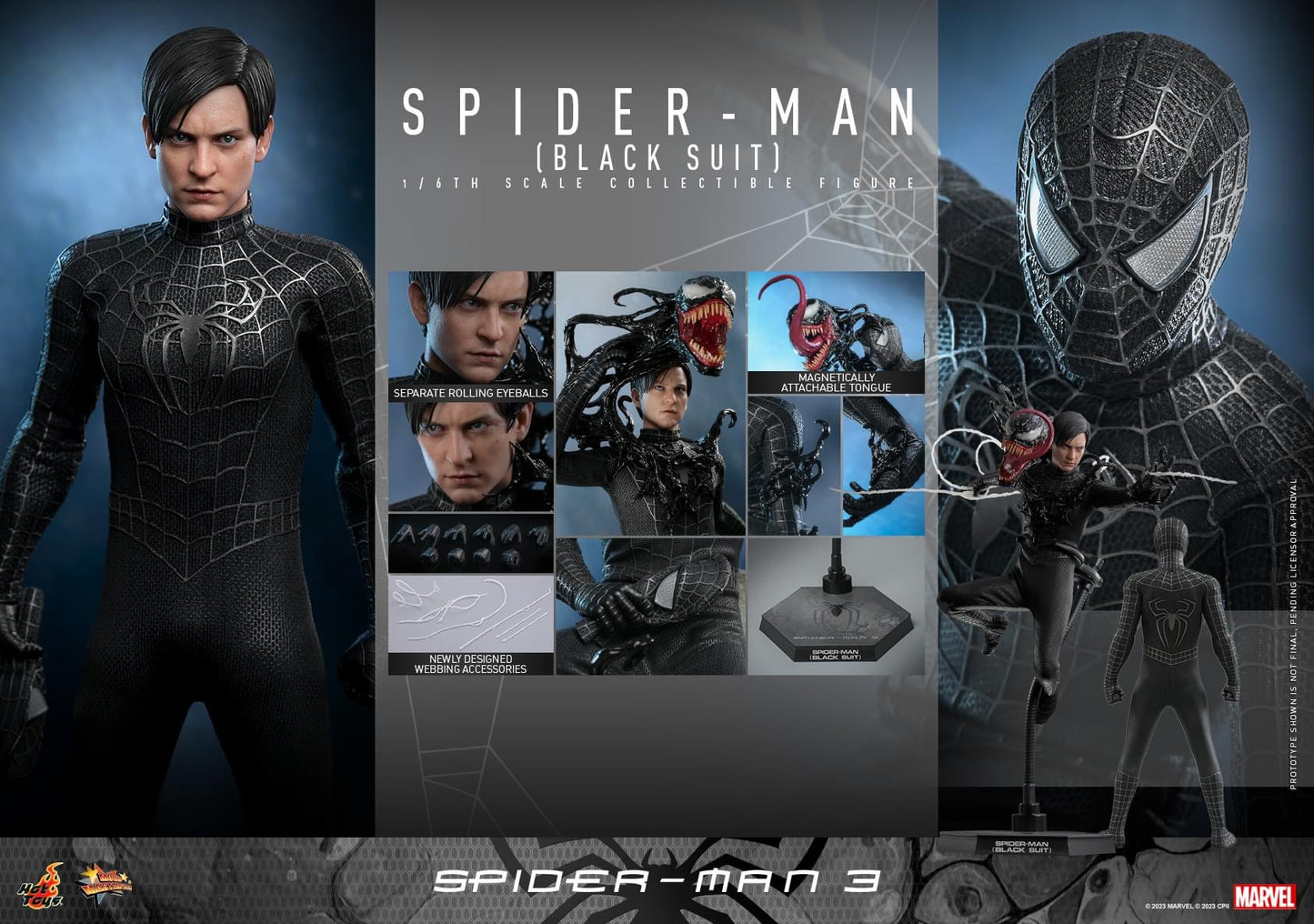 Pedido Figura SPIDER-MAN (Black Suit) - Spider-Man 3 marca Hot Toys MMS727 escala 1/6