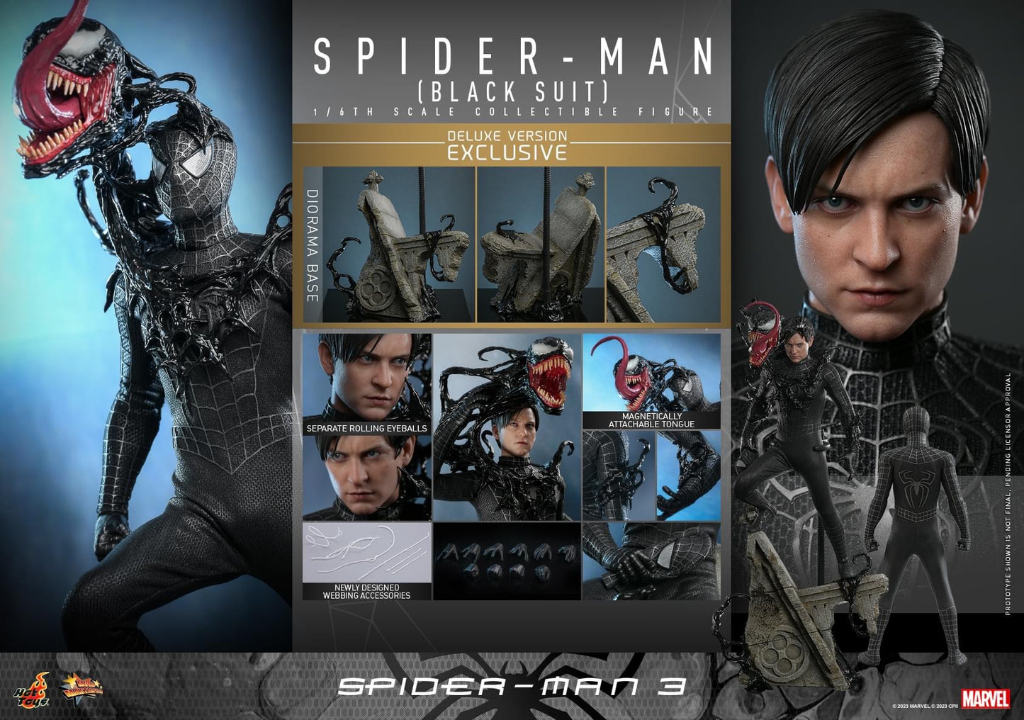 Pedido Figura SPIDER-MAN (Black Suit) (Deluxe Edition) - Spider-Man 3 marca Hot Toys MMS728 escala 1/6