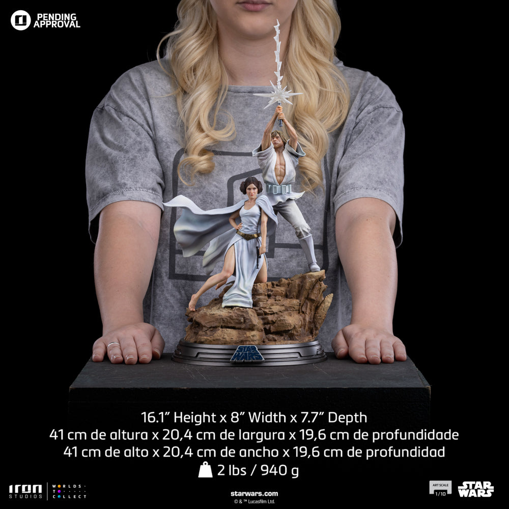 Preventa Estatua Luke y Leia Deluxe - Star Wars: Una Nueva Esperanza - Limited Edition marca Iron Studios escala de arte 1/10