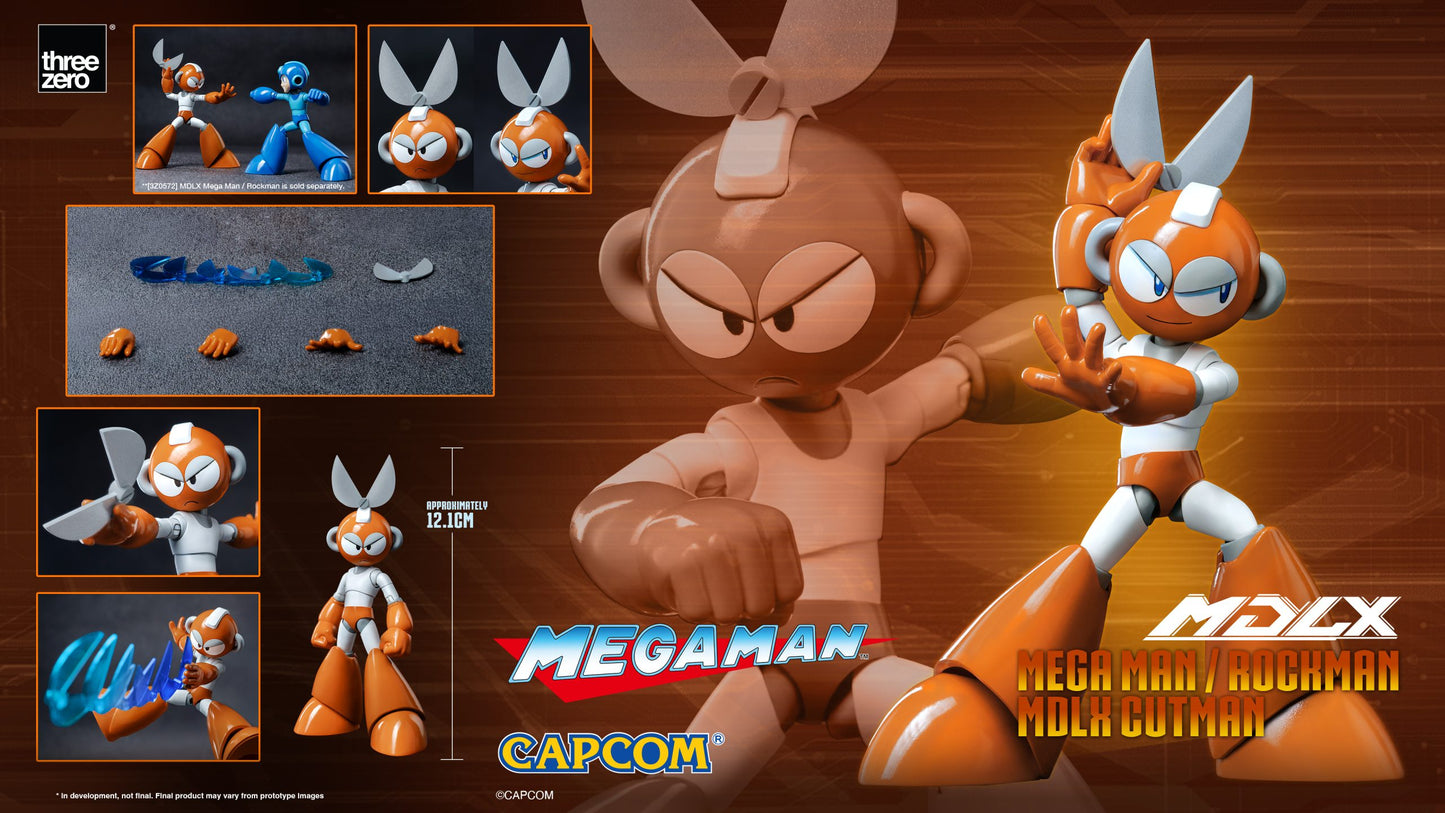 Preventa Figura MDLX Cutman - Mega Man / Rockman marca Threezero 3Z0837 escala pequeña 1/12