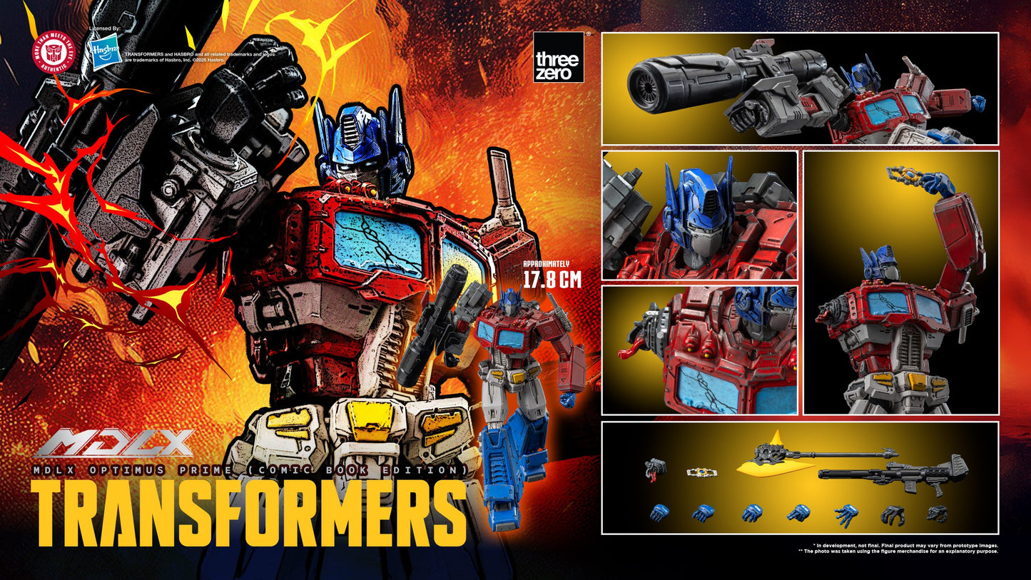 Preventa Figura MDLX Optimus Prime (Comic Book Edition) – Transformers marca Threezero 3Z0871 (17.8 cm)