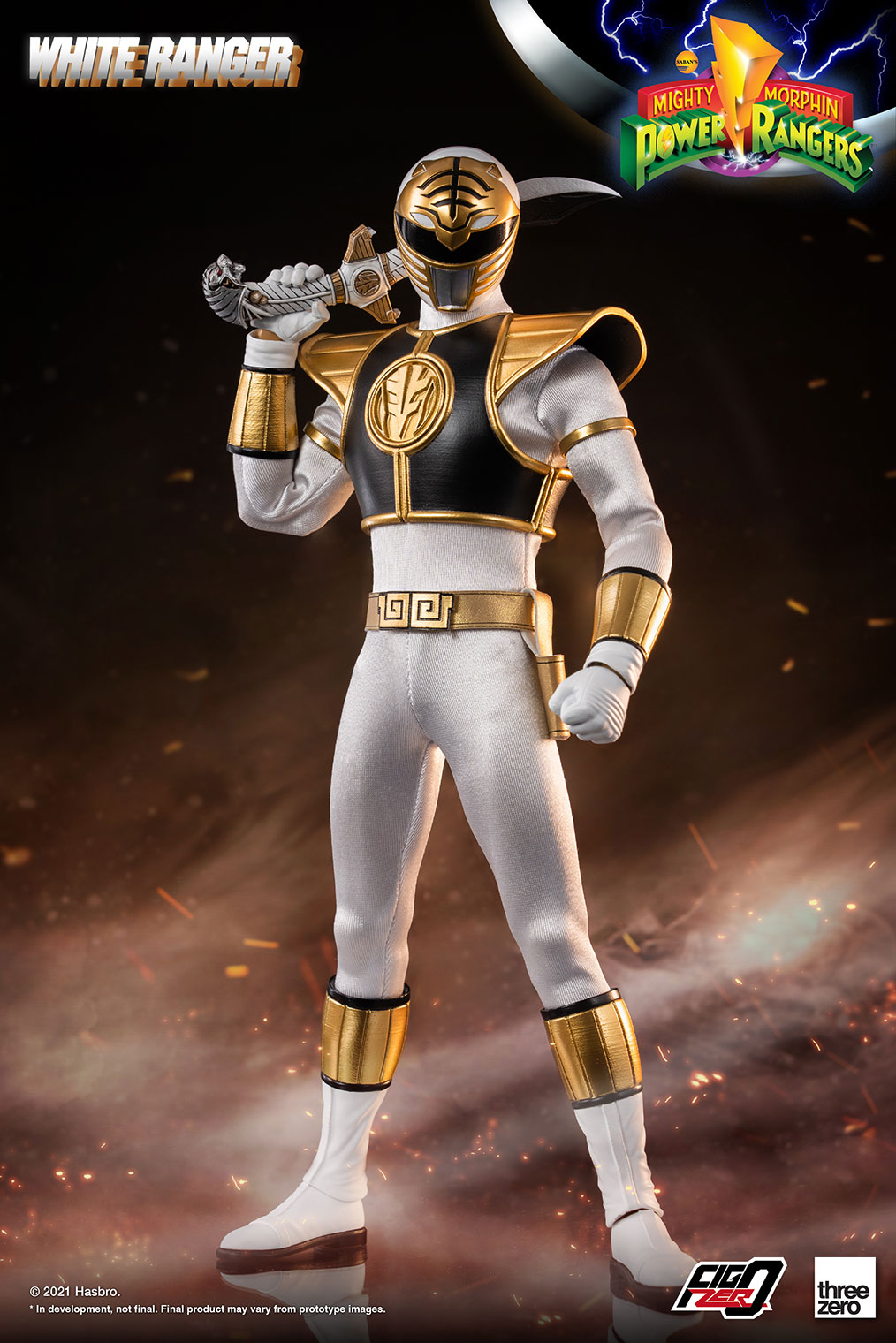 Pedido Figura White Ranger - Mighty Morphin Power Rangers - FigZero marca Threezero 3Z0299 escala 1/6