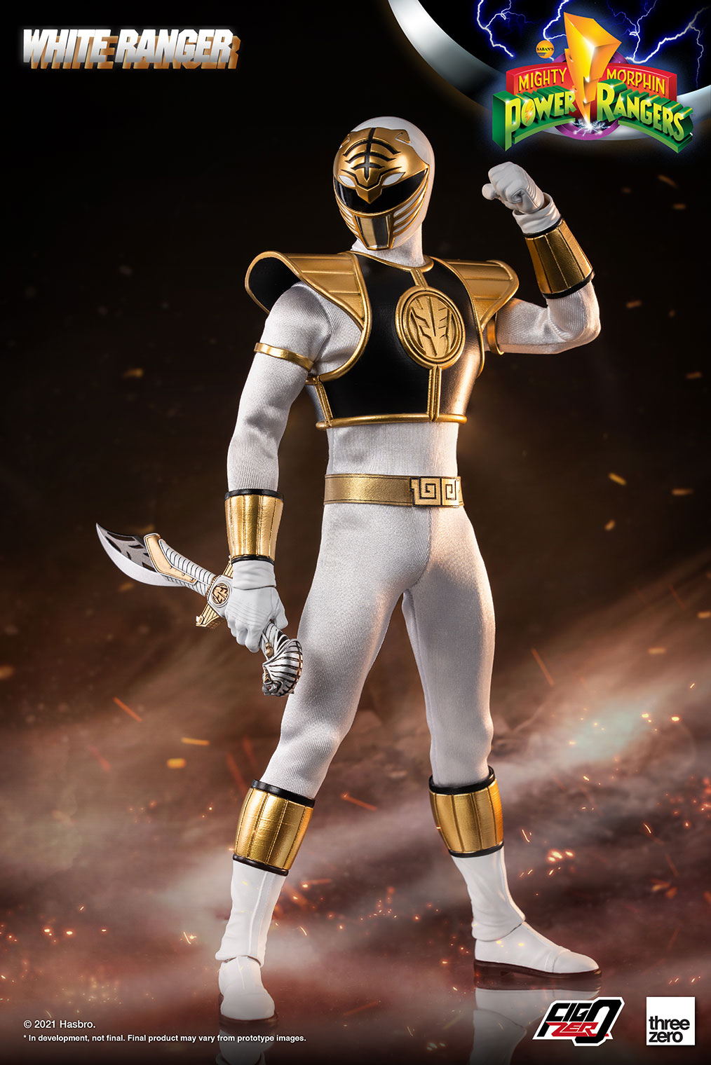 Pedido Figura White Ranger - Mighty Morphin Power Rangers - FigZero marca Threezero 3Z0299 escala 1/6
