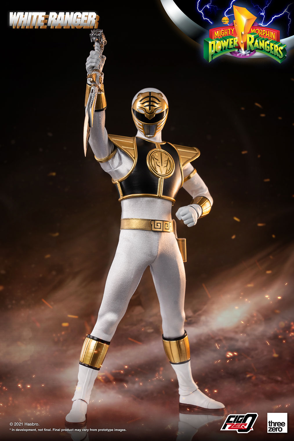 Pedido Figura White Ranger - Mighty Morphin Power Rangers - FigZero marca Threezero 3Z0299 escala 1/6