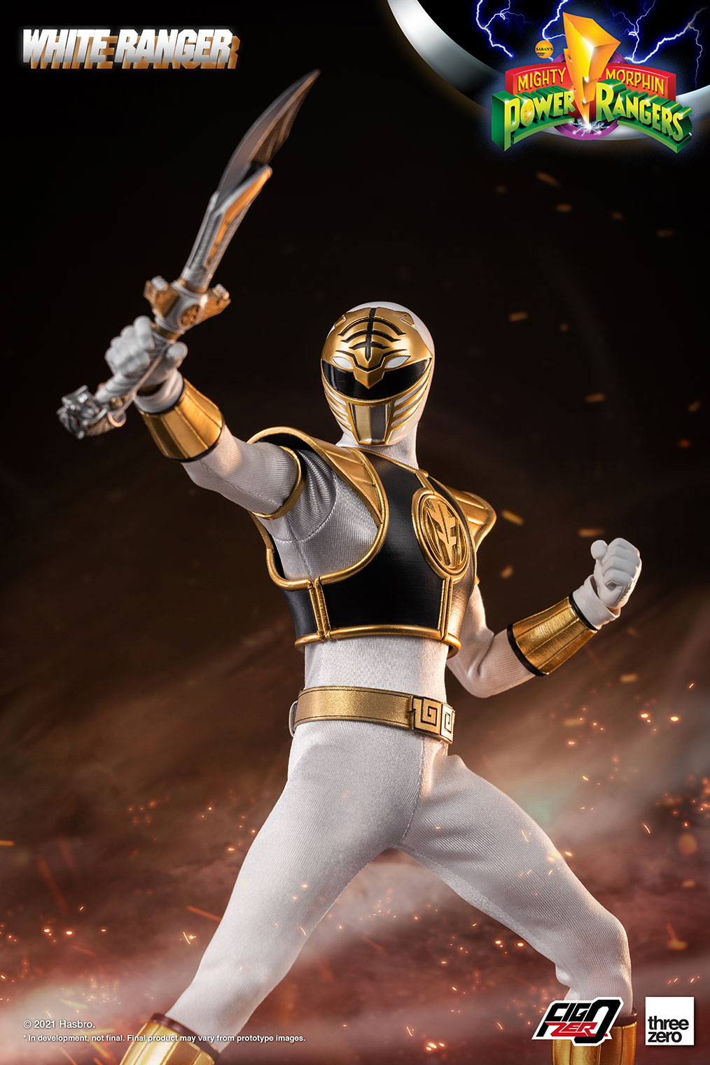 Pedido Figura White Ranger - Mighty Morphin Power Rangers - FigZero marca Threezero 3Z0299 escala 1/6