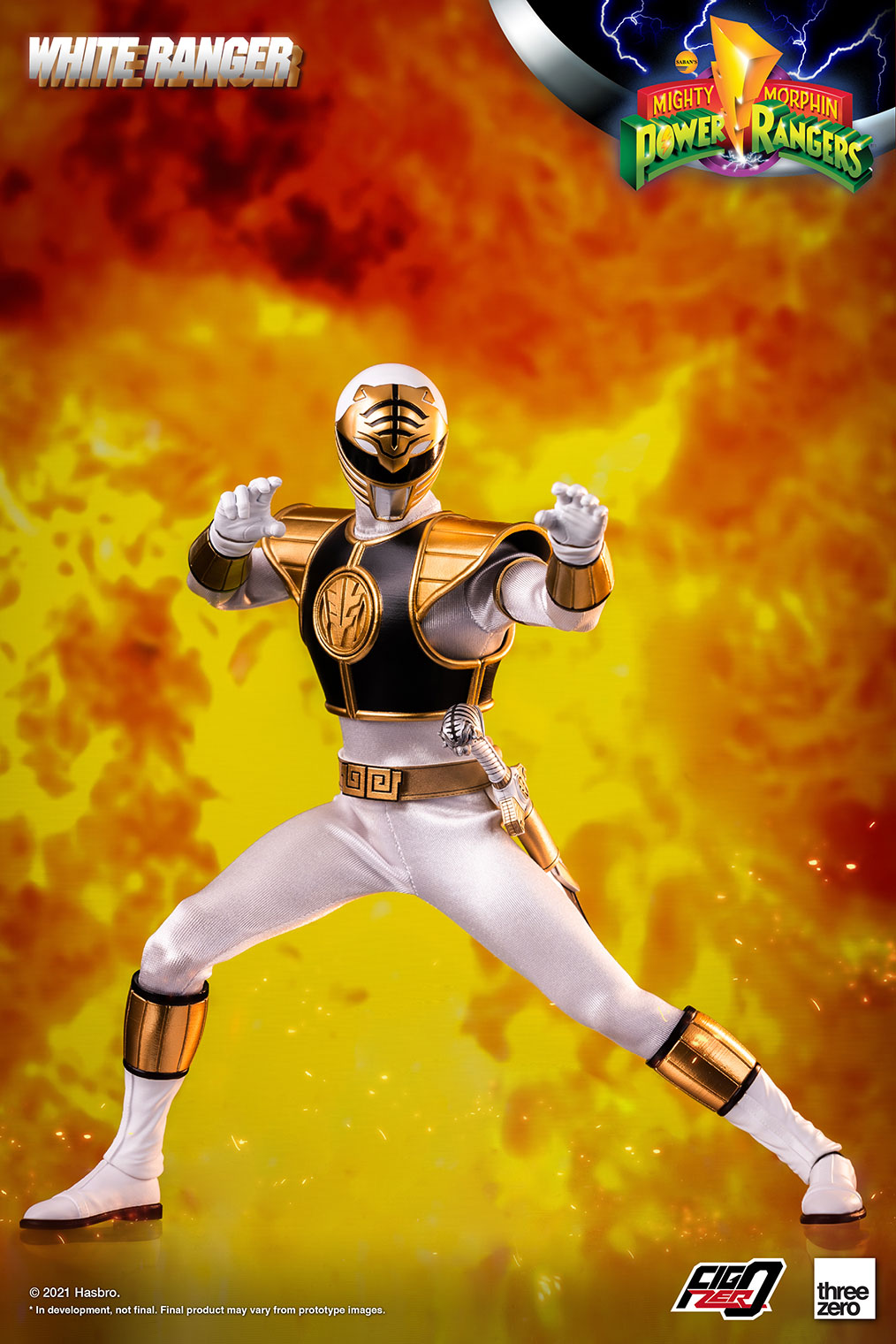 Pedido Figura White Ranger - Mighty Morphin Power Rangers - FigZero marca Threezero 3Z0299 escala 1/6