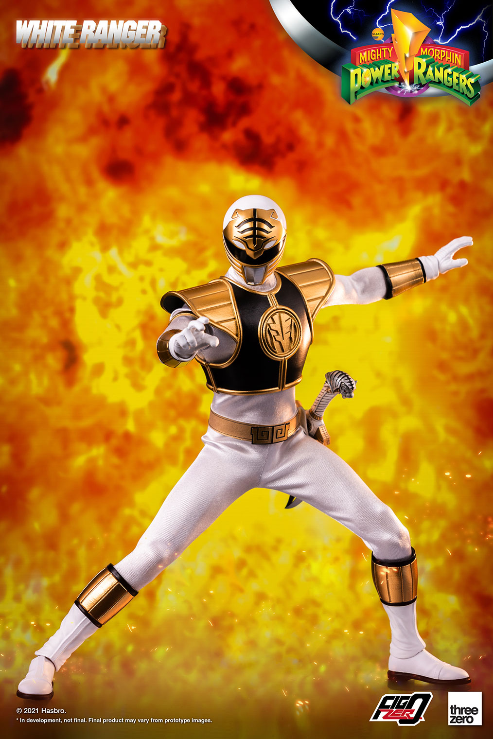 Pedido Figura White Ranger - Mighty Morphin Power Rangers - FigZero marca Threezero 3Z0299 escala 1/6