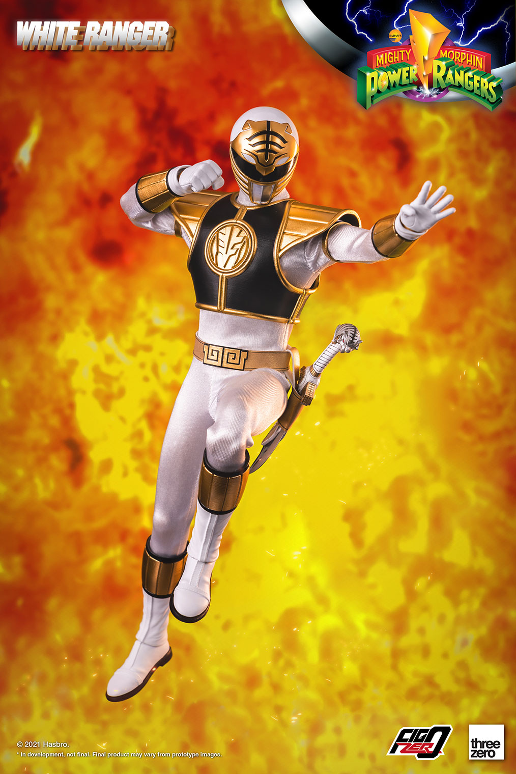 Pedido Figura White Ranger - Mighty Morphin Power Rangers - FigZero marca Threezero 3Z0299 escala 1/6
