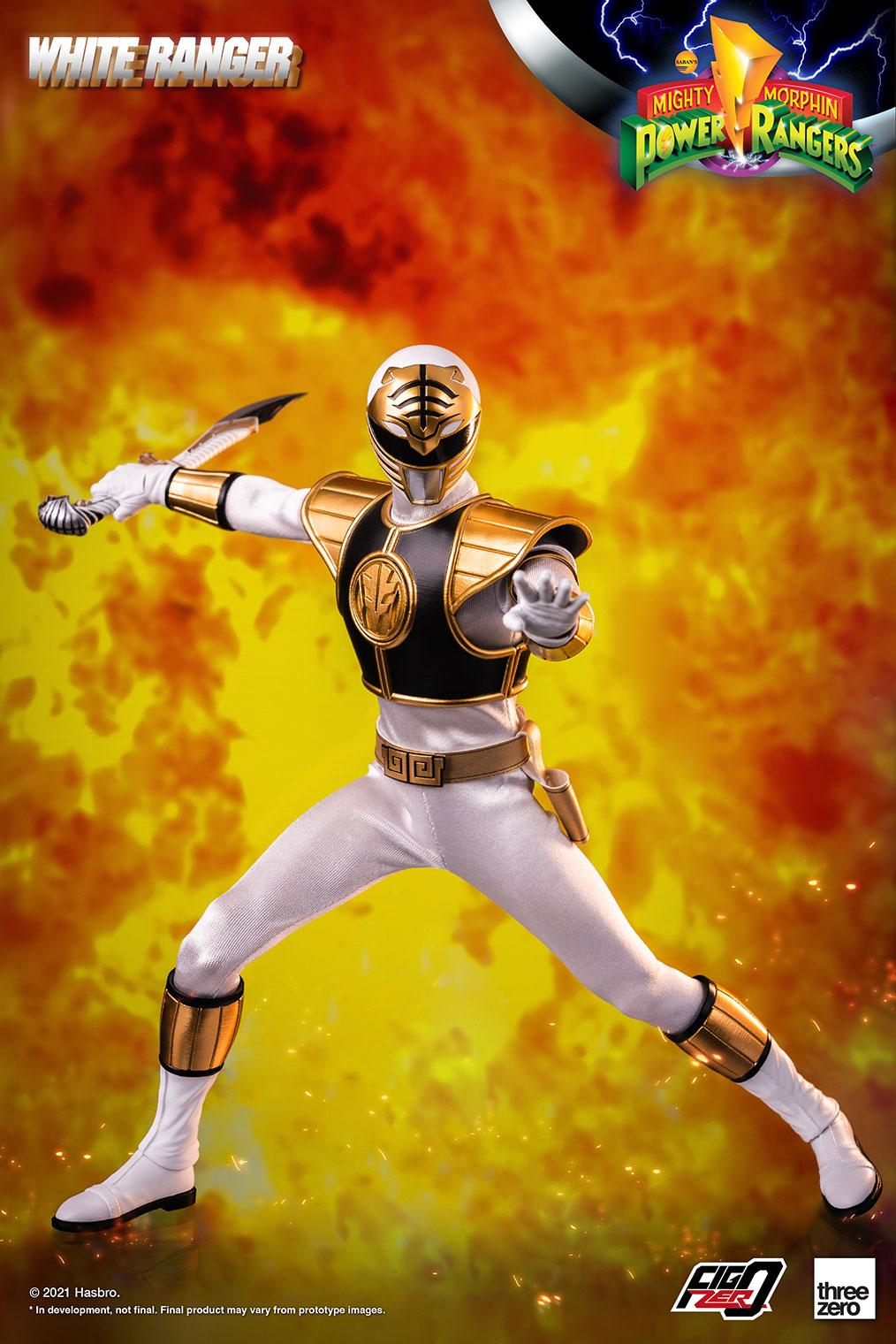 Pedido Figura White Ranger - Mighty Morphin Power Rangers - FigZero marca Threezero 3Z0299 escala 1/6