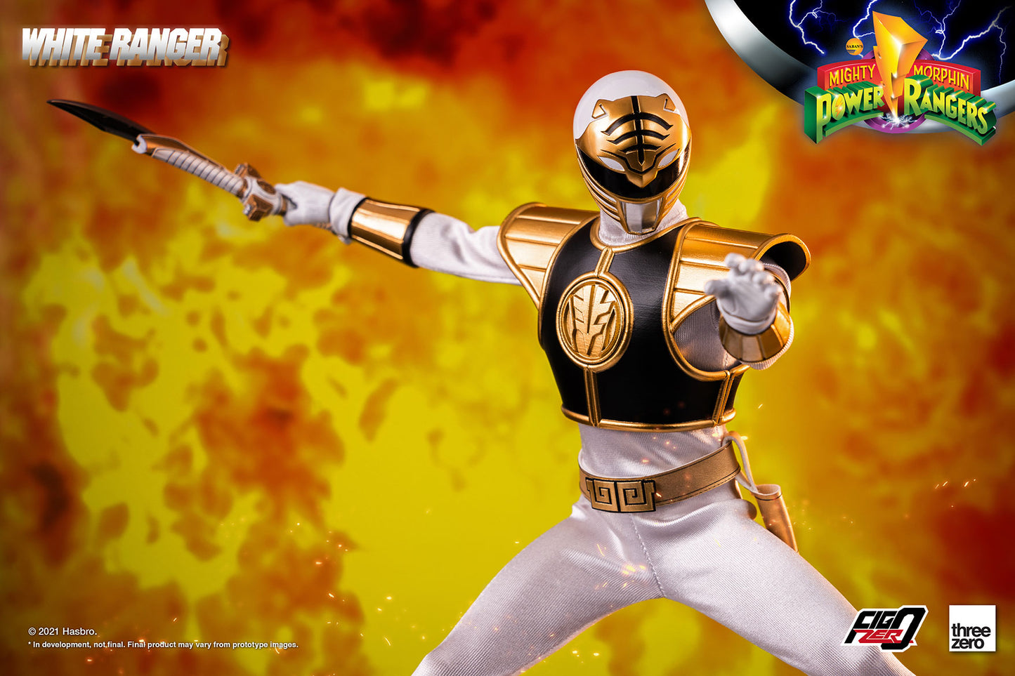 Pedido Figura White Ranger - Mighty Morphin Power Rangers - FigZero marca Threezero 3Z0299 escala 1/6